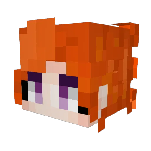 NancySauria Minecraft avatar head, 3D render