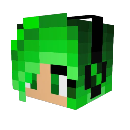 Nancydose Minecraft avatar head, 3D render