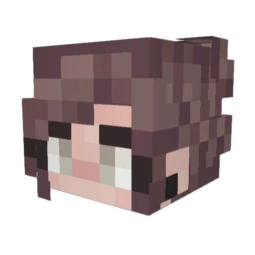 Nancydragonrider Minecraft avatar head, 3D render