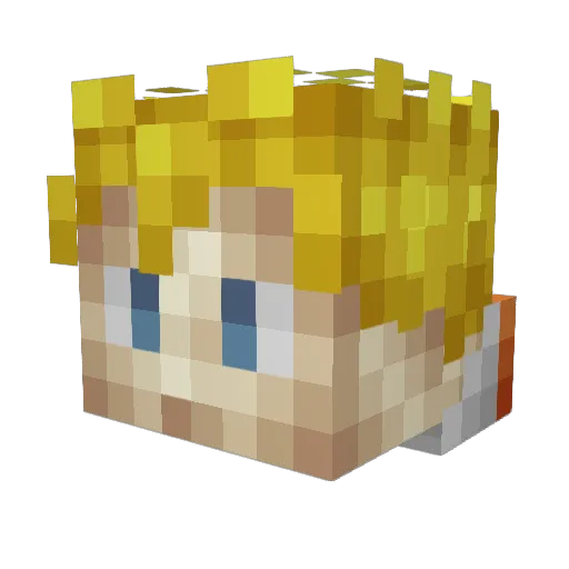 Nand0s Minecraft avatar head, 3D render