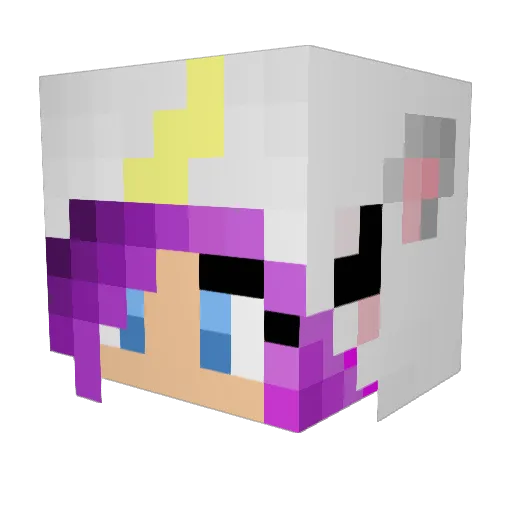 Nanda08 Minecraft avatar head, 3D render
