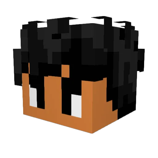 Nanderr Minecraft avatar head, 3D render