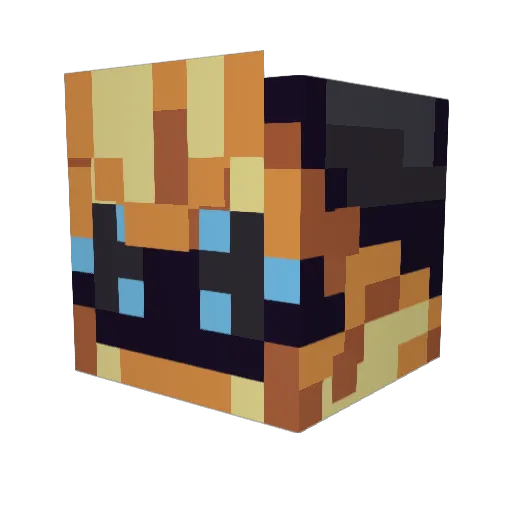 Nando2685 Minecraft avatar head, 3D render