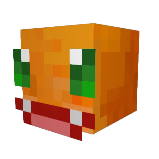 NandoMac Minecraft avatar head, 3D render