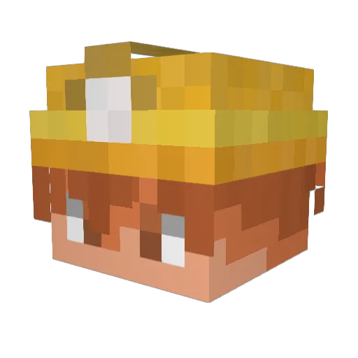 NandoMousse Minecraft avatar head, 3D render