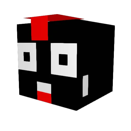 Nandos_ Minecraft avatar head, 3D render