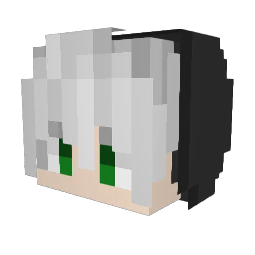 Nandozera_ Minecraft avatar head, 3D render