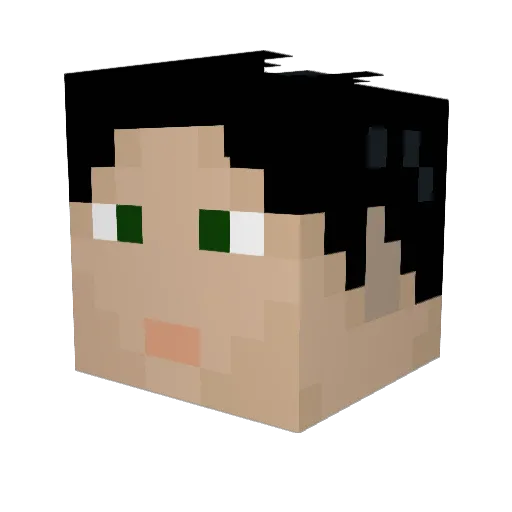 Nandrac Minecraft avatar head, 3D render