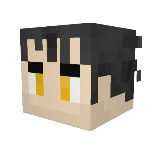 Naneki Minecraft avatar head, 3D render