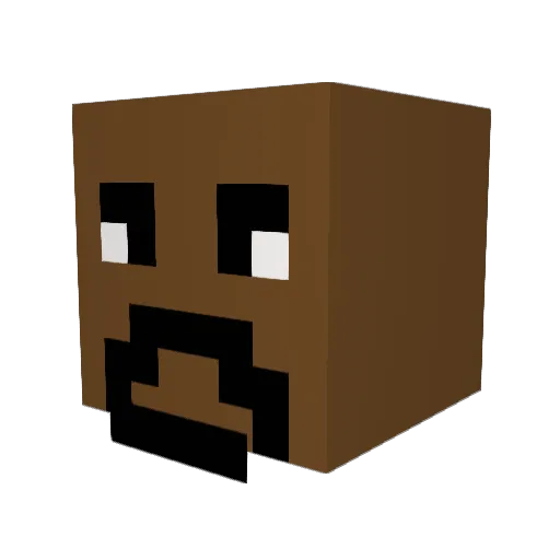 Nanenani Minecraft avatar head, 3D render