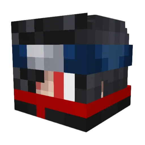 Nangbibi Minecraft avatar head, 3D render