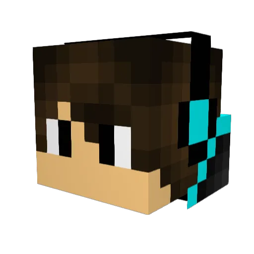 Nangoboz Minecraft avatar head, 3D render