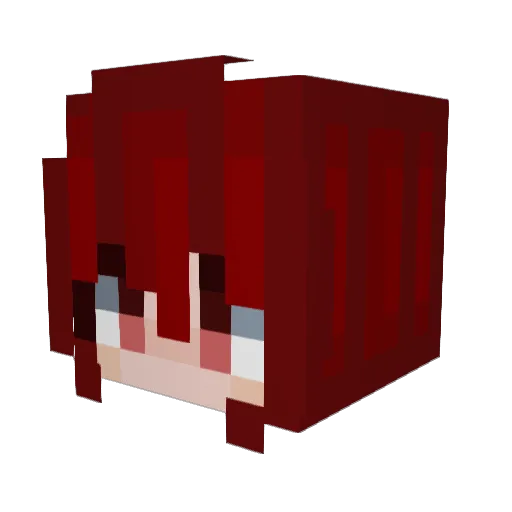 NaniIV Minecraft avatar head, 3D render