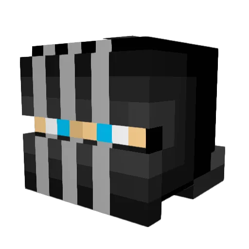 Nanidino Minecraft avatar head, 3D render