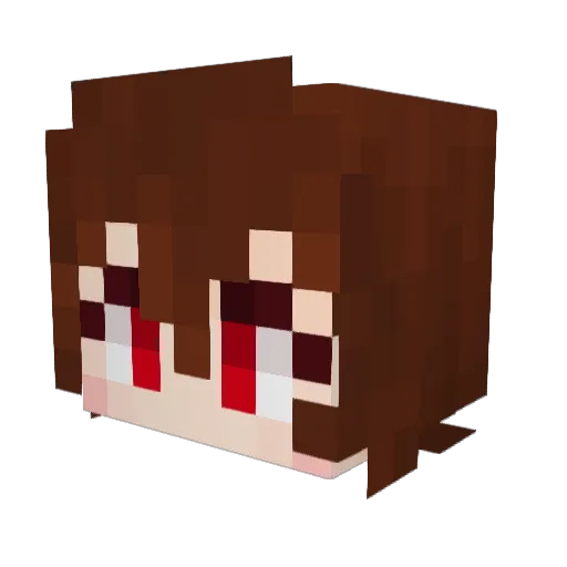 Nanika_W Minecraft avatar head, 3D render