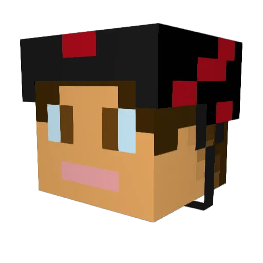 Nanino25 Minecraft avatar head, 3D render