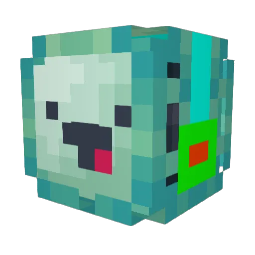 Nanips Minecraft avatar head, 3D render