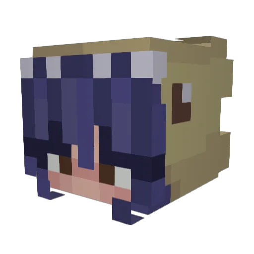 Nanisaurus Minecraft avatar head, 3D render