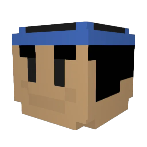 Nanito78 Minecraft avatar head, 3D render