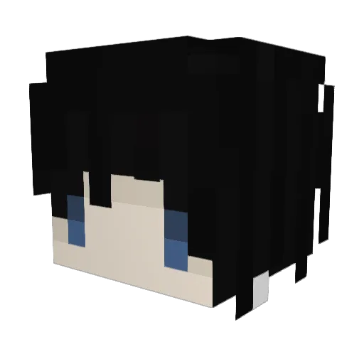 Nankagomen Minecraft avatar head, 3D render