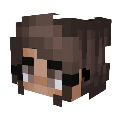 Nanmeho Minecraft avatar head, 3D render