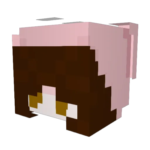 Nanna2402 Minecraft avatar head, 3D render