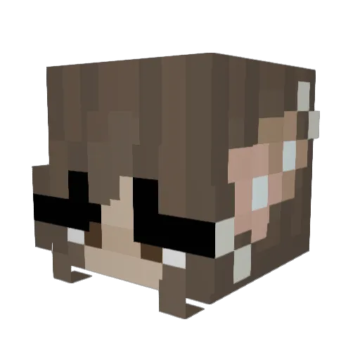 Nanna Minecraft avatar head, 3D render