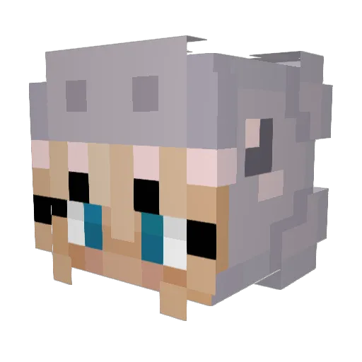 NannaBatman Minecraft avatar head, 3D render
