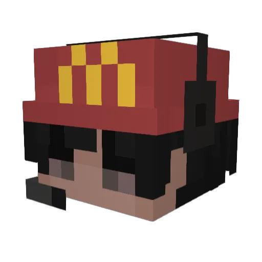 Nanndo_ Minecraft avatar head, 3D render