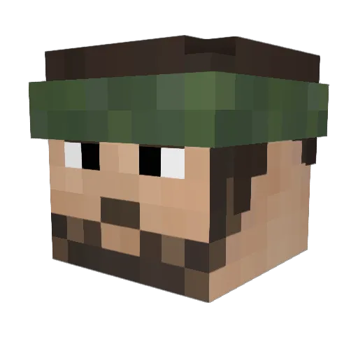 NannerMonger Minecraft avatar head, 3D render