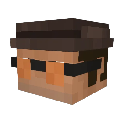 NannersMVP Minecraft avatar head, 3D render