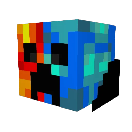 Nannifix Minecraft avatar head, 3D render