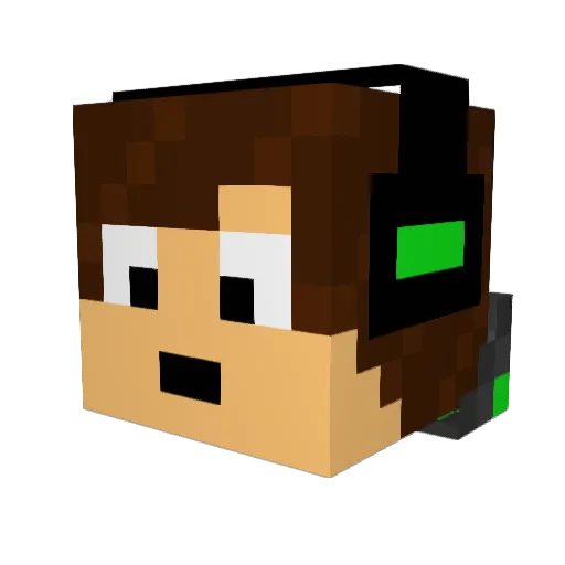 Nano4Sho Minecraft avatar head, 3D render