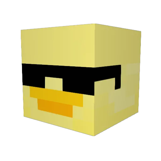 NanoBoot Minecraft avatar head, 3D render
