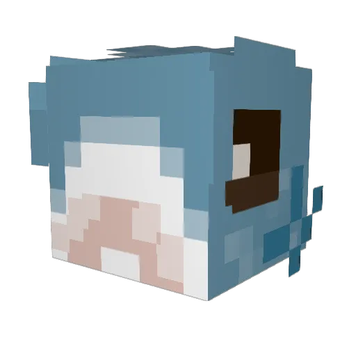 NanoKP001 Minecraft avatar head, 3D render