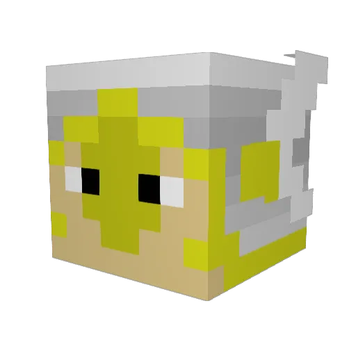 NanoMedia Minecraft avatar head, 3D render