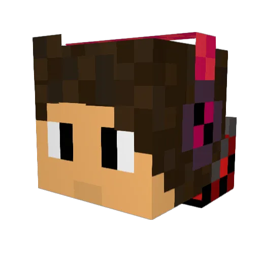 NanoPoisonX Minecraft avatar head, 3D render
