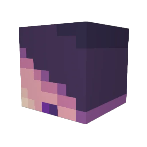 NanoPrism Minecraft avatar head, 3D render