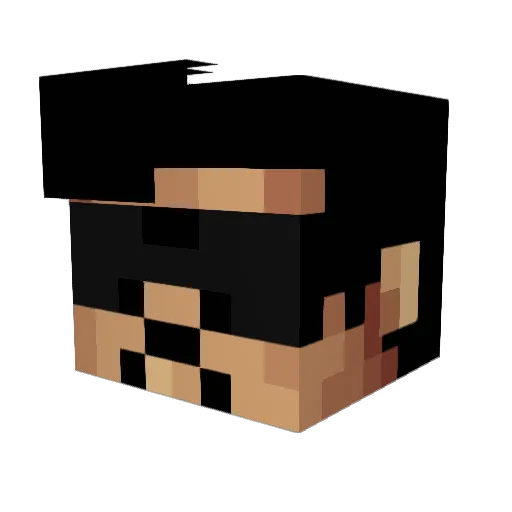 NanoTheGlitch Minecraft avatar head, 3D render