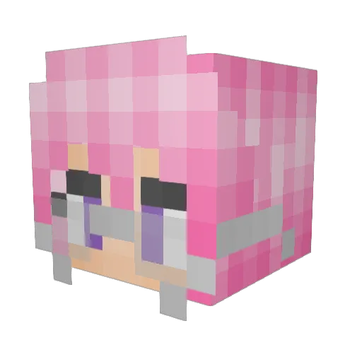 NanoXDC Minecraft avatar head, 3D render
