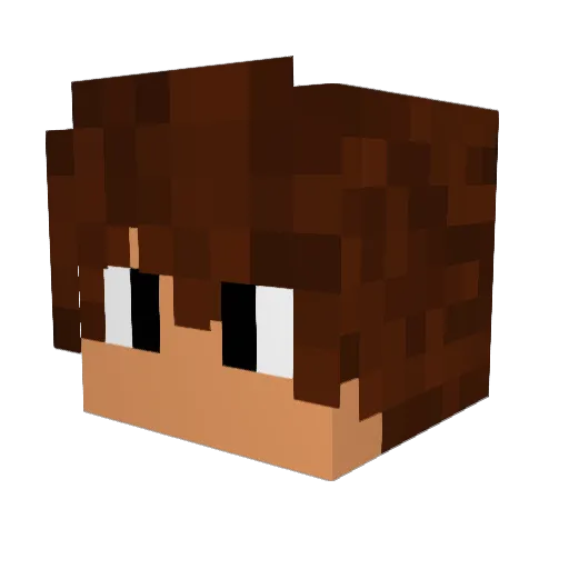 NanoaltoWGF Minecraft avatar head, 3D render