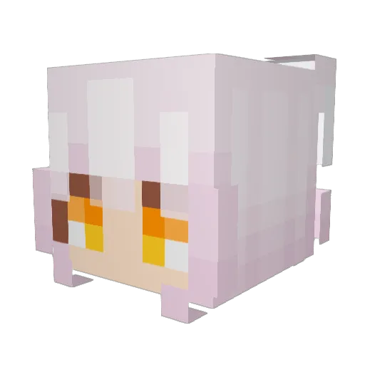 Nanodes Minecraft avatar head, 3D render