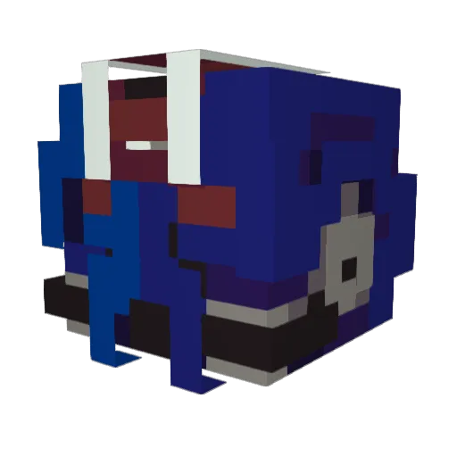 Nanofinity Minecraft avatar head, 3D render
