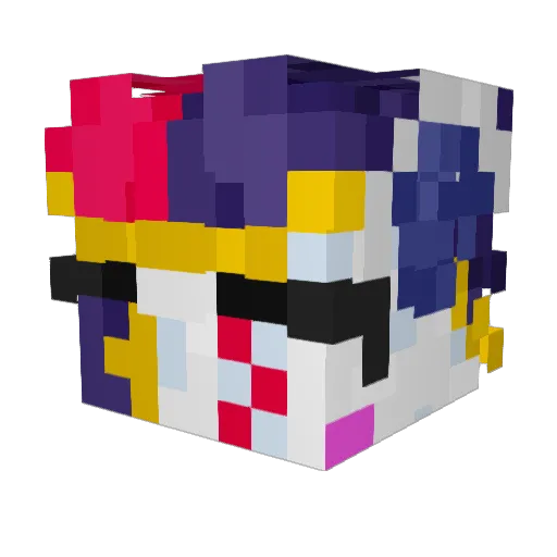 Nanoku Minecraft avatar head, 3D render