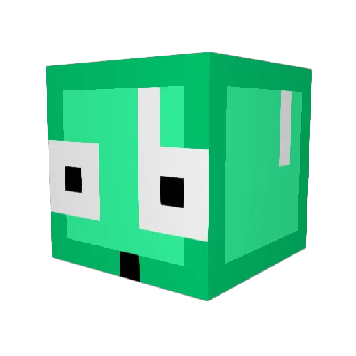 Nanolue Minecraft avatar head, 3D render