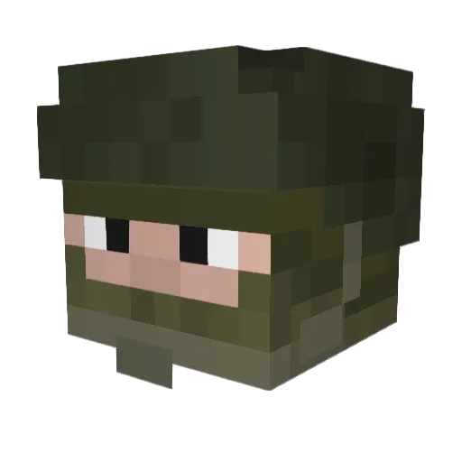 Nanoman1 Minecraft avatar head, 3D render