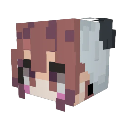 NanonMigotona Minecraft avatar head, 3D render