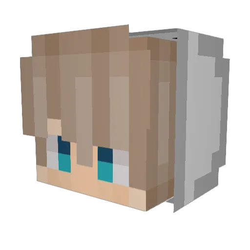 NanooST Minecraft avatar head, 3D render