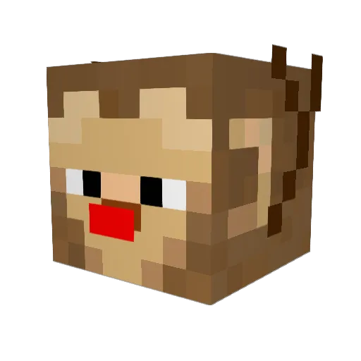 Nanos03 Minecraft avatar head, 3D render