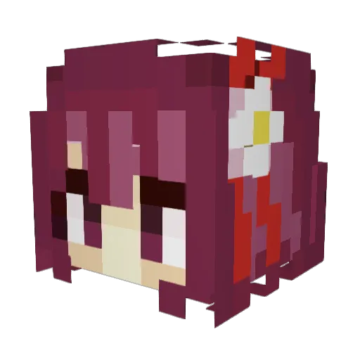 Nanoshu Minecraft avatar head, 3D render